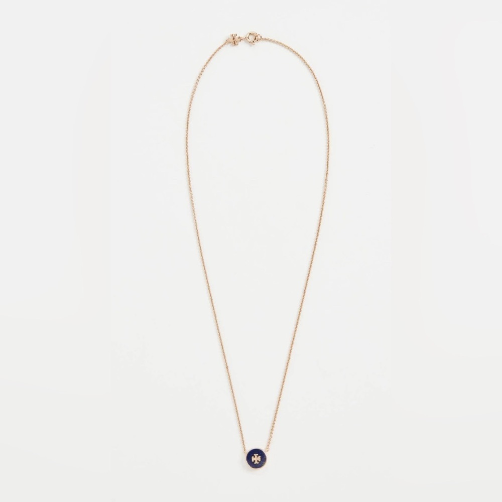 Tory Burch Kira Lapis Pendant Necklace